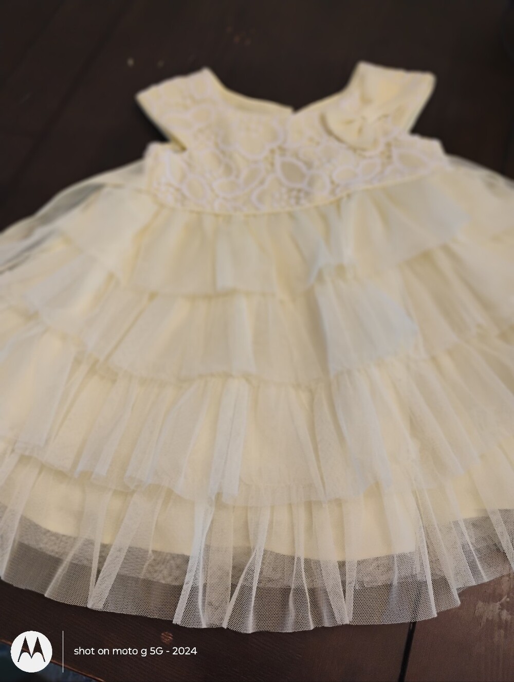 Girls Cream Ruffle Tulle Dress By Jona Michelle⁸